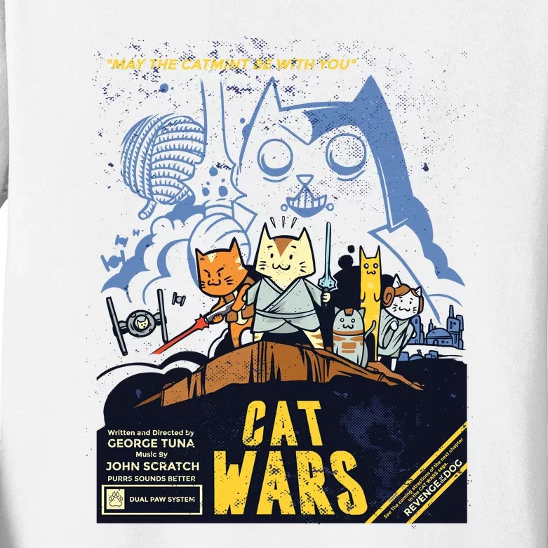 Cat Wars Parody Kids Long Sleeve Shirt