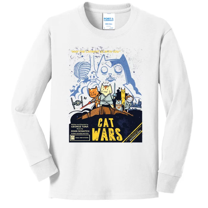 Cat Wars Parody Kids Long Sleeve Shirt