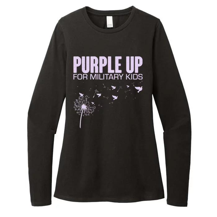 Cute Wear Purple Dandelion Dove Birds Womens CVC Long Sleeve Shirt