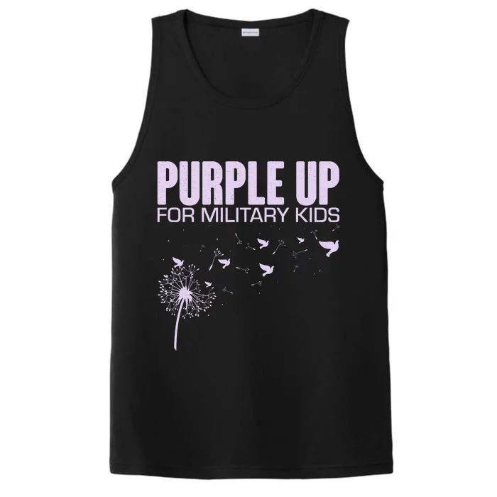 Cute Wear Purple Dandelion Dove Birds Performance Tank