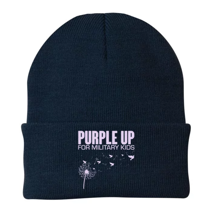 Cute Wear Purple Dandelion Dove Birds Knit Cap Winter Beanie