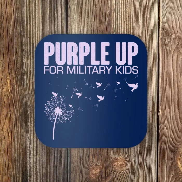 Cute Wear Purple Dandelion Dove Birds Coaster