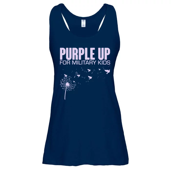 Cute Wear Purple Dandelion Dove Birds Ladies Essential Flowy Tank