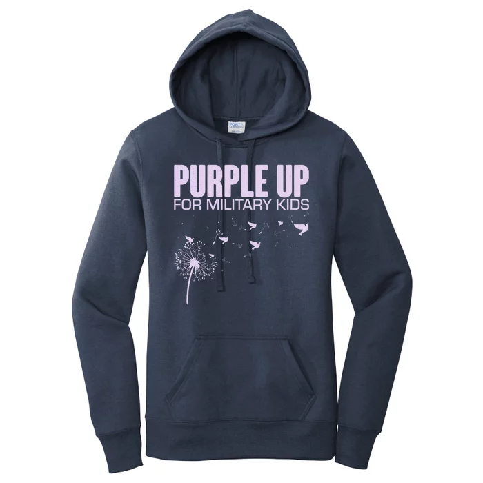 Cute Wear Purple Dandelion Dove Birds Women's Pullover Hoodie