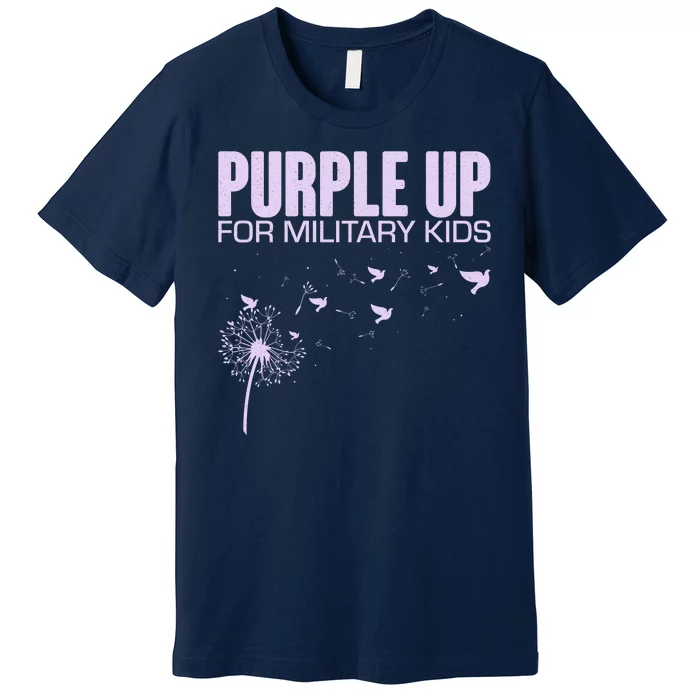 Cute Wear Purple Dandelion Dove Birds Premium T-Shirt