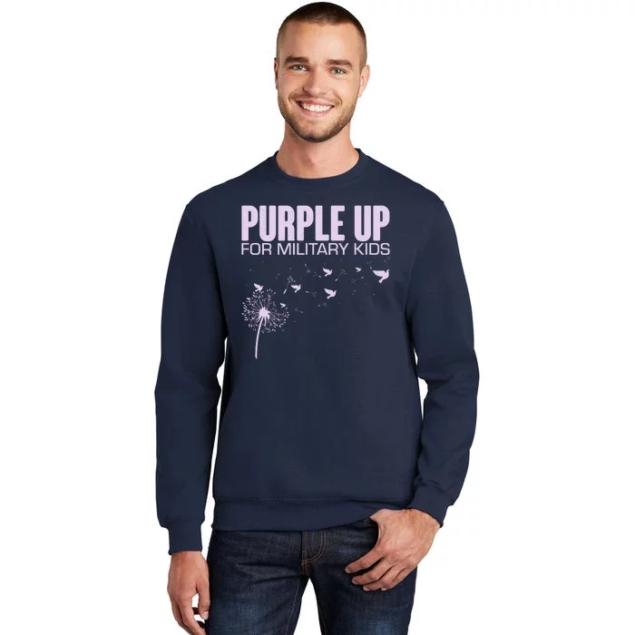 Cute Wear Purple Dandelion Dove Birds Tall Sweatshirt