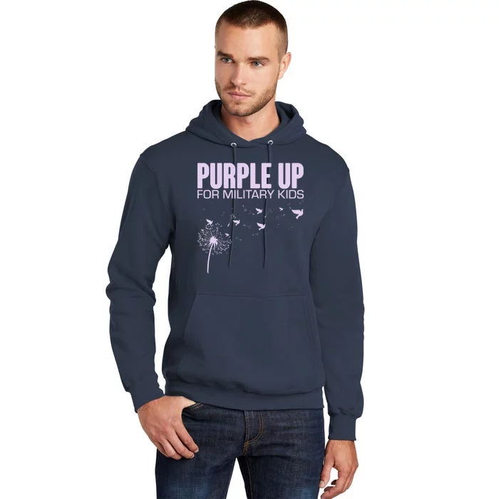 Cute Wear Purple Dandelion Dove Birds Tall Hoodie