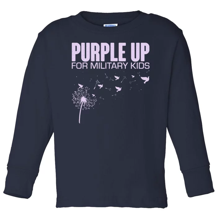 Cute Wear Purple Dandelion Dove Birds Toddler Long Sleeve Shirt