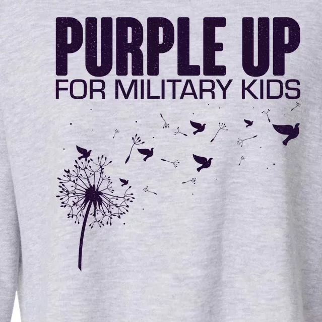 Cute Wear Purple Dandelion Dove Birds Cropped Pullover Crew