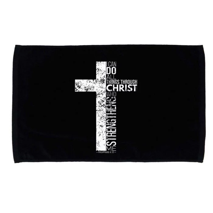 Cross With Philippians 4 13 Christian Microfiber Hand Towel