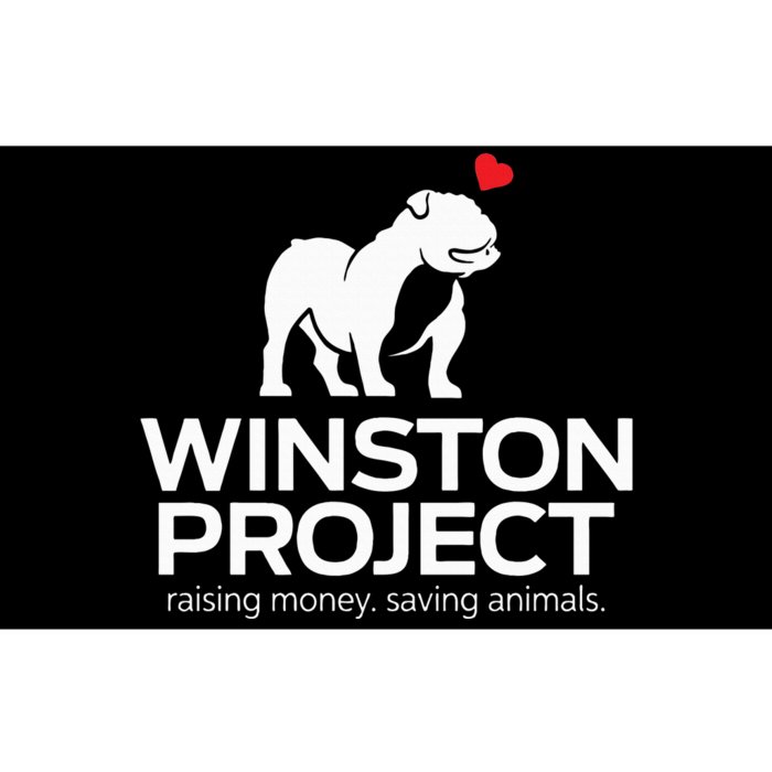 Cute Winston Project Bulldog supports animal rescue Bumper Sticker