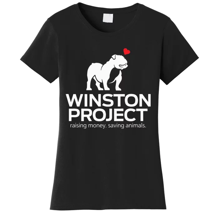 Cute Winston Project Bulldog supports animal rescue Women's T-Shirt