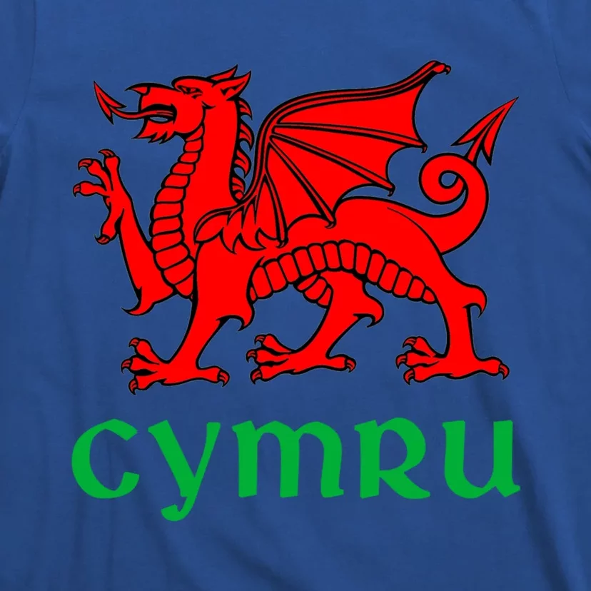 Cymru Welsh Pride Gift Red Dragon Of Wales Flag Funny Gift T-Shirt