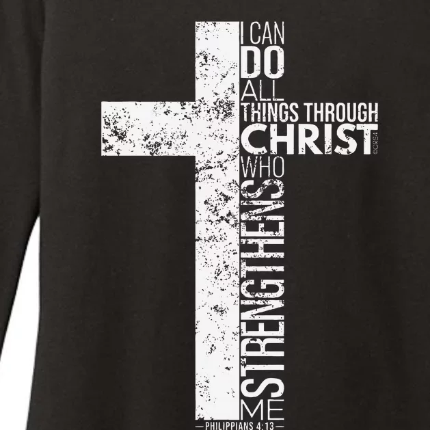 Cross With Philippians 413 Christian Womens CVC Long Sleeve Shirt