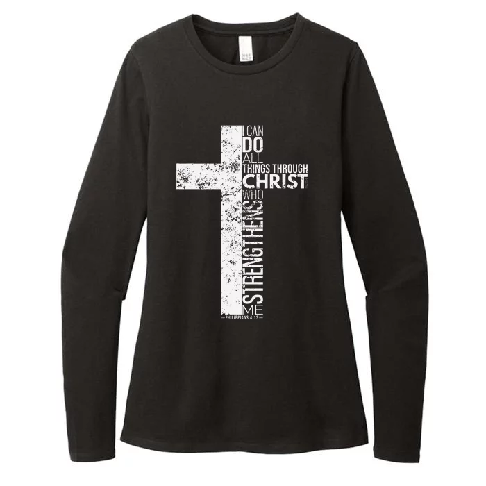 Cross With Philippians 413 Christian Womens CVC Long Sleeve Shirt