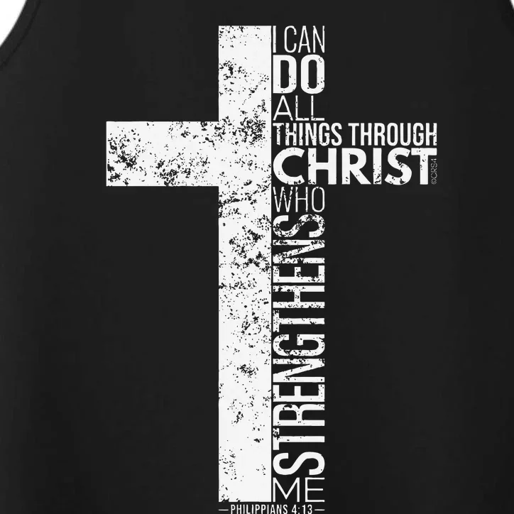 Cross With Philippians 413 Christian Performance Tank