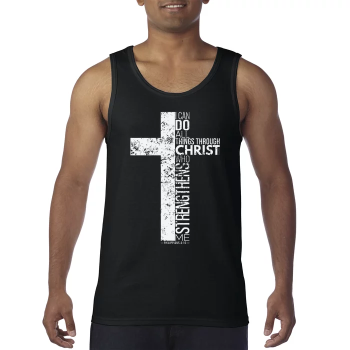 Cross With Philippians 413 Christian Tank Top