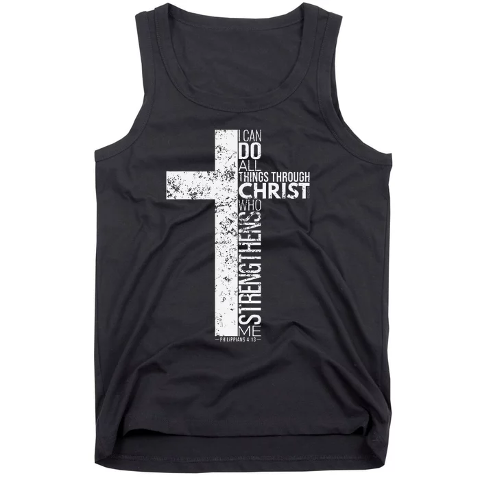 Cross With Philippians 413 Christian Tank Top