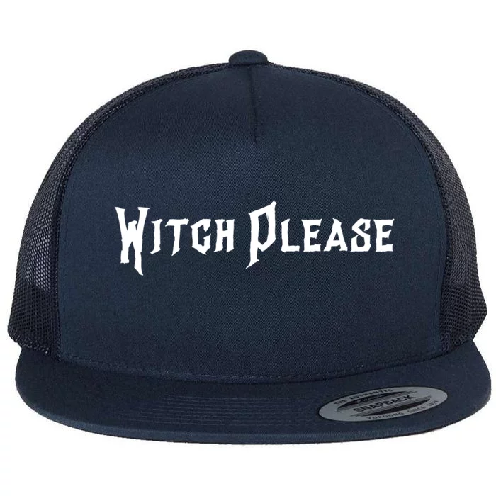 Creepy Witch Please Gift Flat Bill Trucker Hat