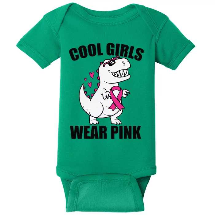 Cool Wear Pin.K Trex Breast Cancer Awareness Baby Bodysuit