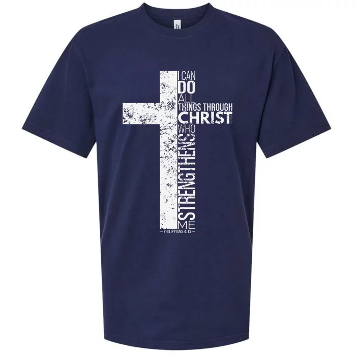 Cross With Philippians 413 Christian Sueded Cloud Jersey T-Shirt