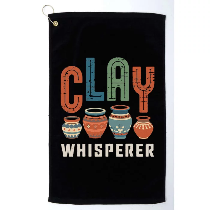 Clay Whisperer Pottery Ceramic Artist Platinum Collection Golf Towel