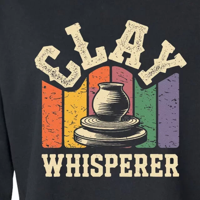 Clay Whisperer Pottery Ceramic Artist Cropped Pullover Crew