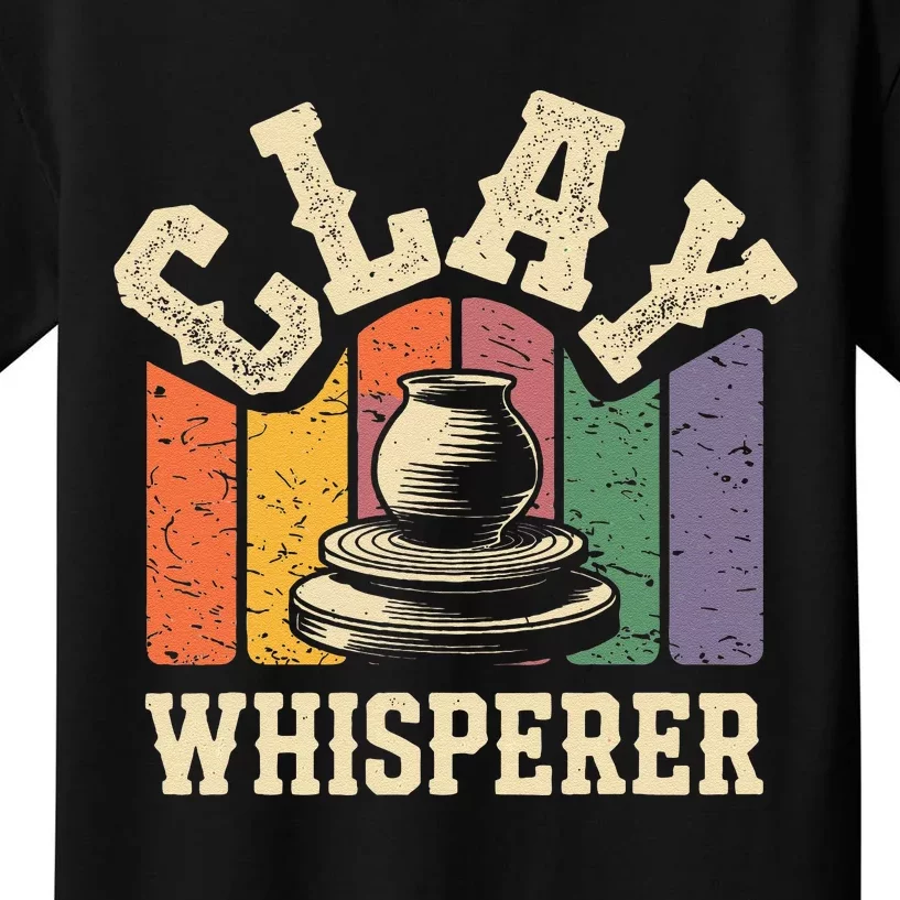 Clay Whisperer Pottery Ceramic Artist Kids T-Shirt