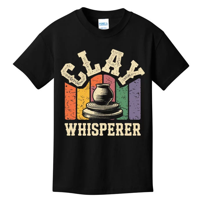 Clay Whisperer Pottery Ceramic Artist Kids T-Shirt