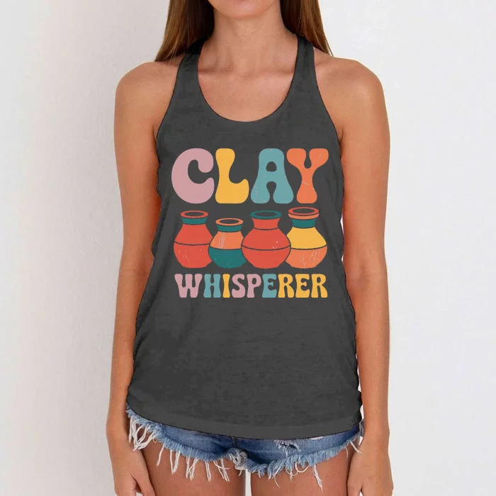 Clay Whisperer Pottery Ceramic Artist Women's Knotted Racerback Tank