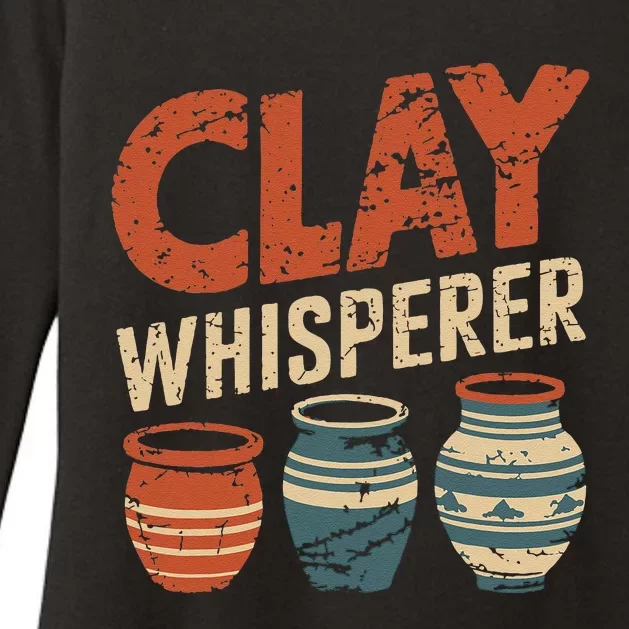 Clay Whisperer Pottery Ceramic Artist Womens CVC Long Sleeve Shirt