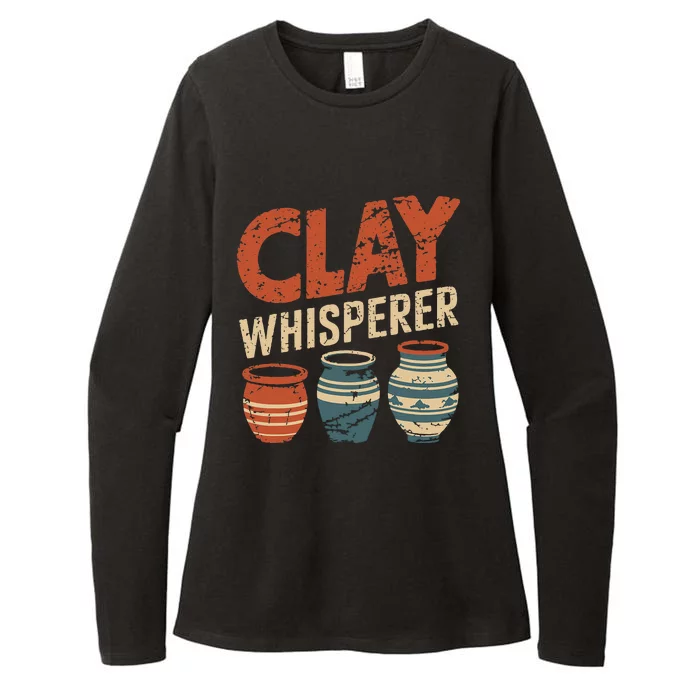 Clay Whisperer Pottery Ceramic Artist Womens CVC Long Sleeve Shirt