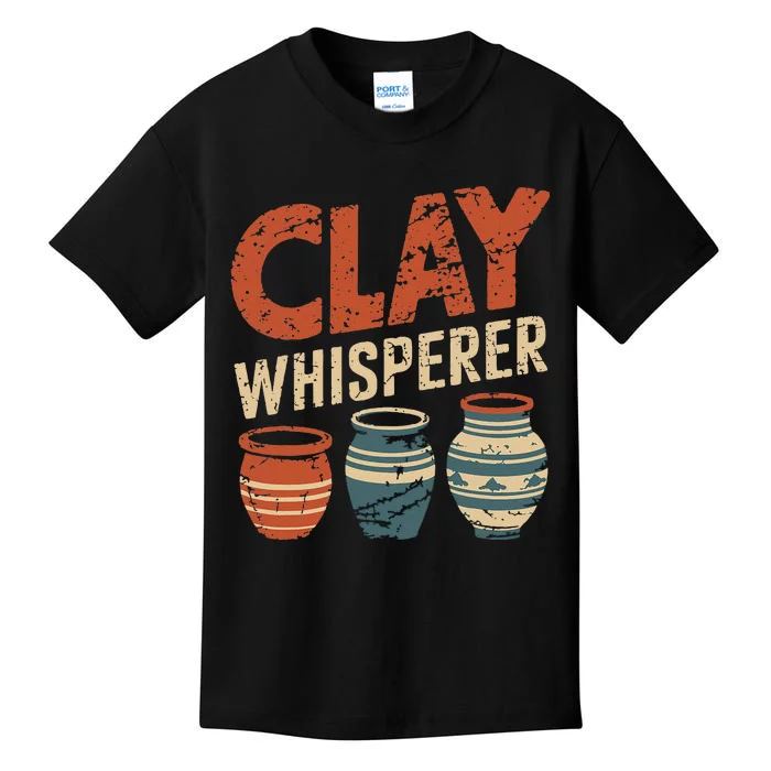 Clay Whisperer Pottery Ceramic Artist Kids T-Shirt