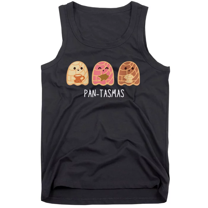 Cute Women Pantasmas Ghost Funny Spooky Conchas Mexican Ghost Tank Top