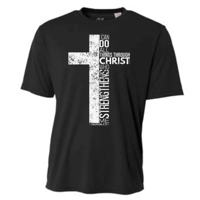 Cross With Philippians 413 Christian Cooling Performance Crew T-Shirt