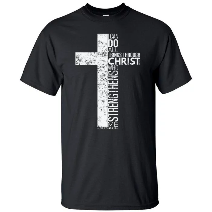 Cross With Philippians 413 Christian Tall T-Shirt