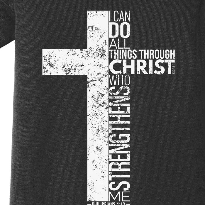 Cross With Philippians 413 Christian Baby Bodysuit