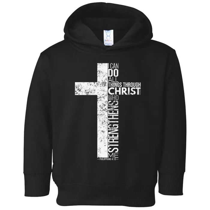 Cross With Philippians 413 Christian Toddler Hoodie