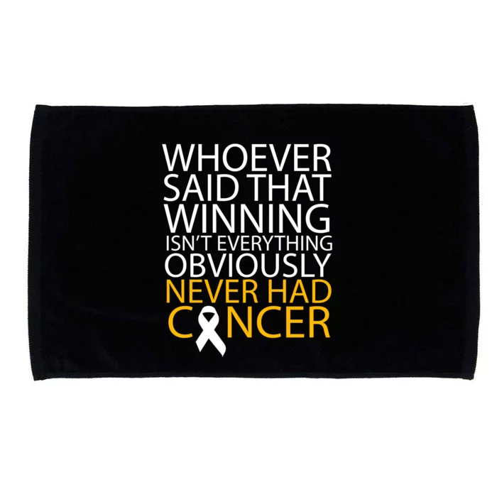 Cancer Winner Quote Microfiber Hand Towel