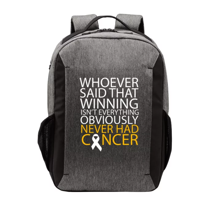 Cancer Winner Quote Vector Backpack