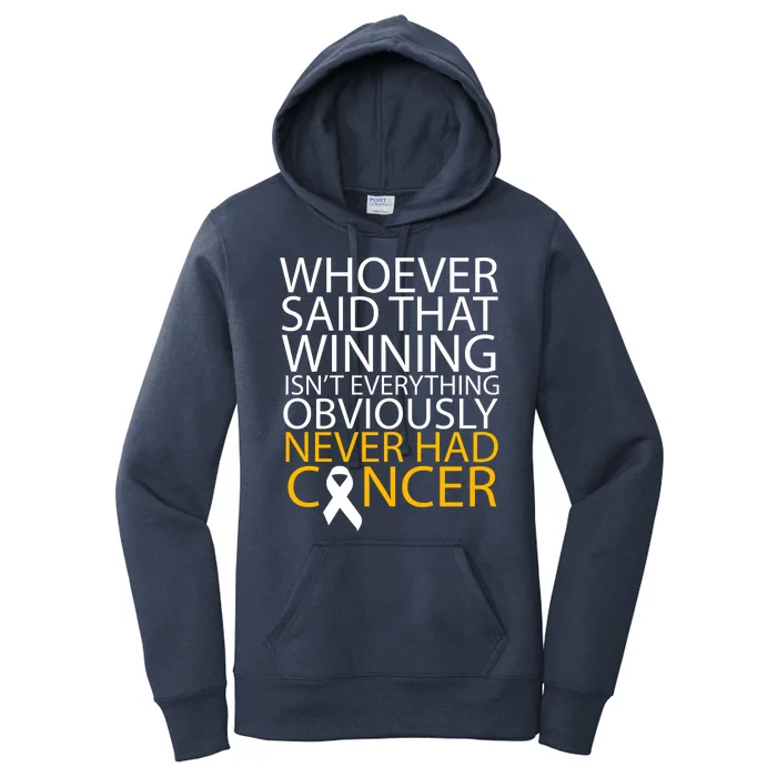 Cancer Winner Quote Women's Pullover Hoodie