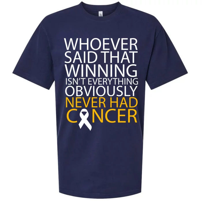 Cancer Winner Quote Sueded Cloud Jersey T-Shirt