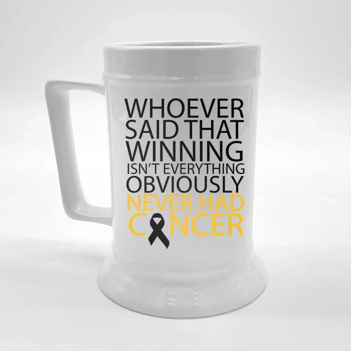 Cancer Winner Quote Front & Back Beer Stein