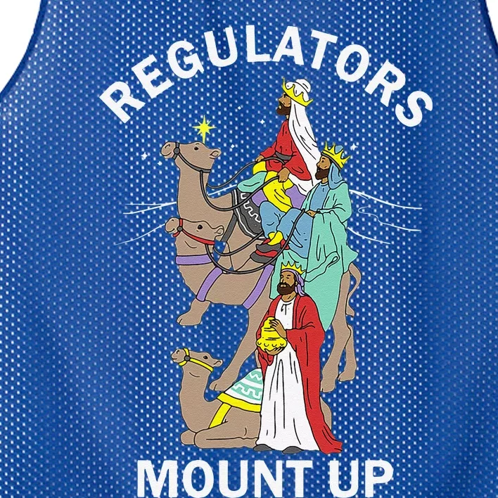 Christian Wise Regulators Mount Up Christmas Mesh Reversible Basketball Jersey Tank