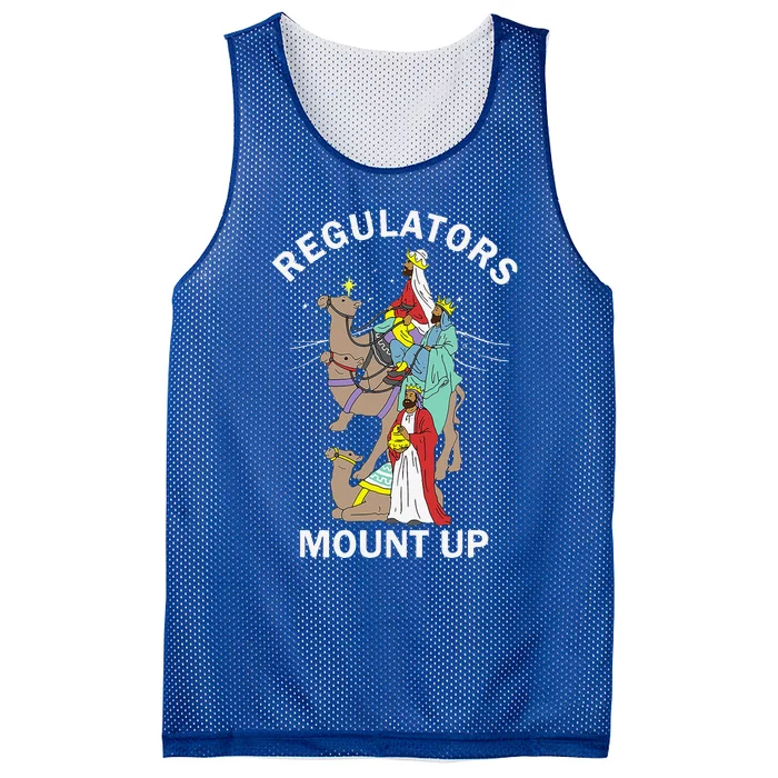 Christian Wise Regulators Mount Up Christmas Mesh Reversible Basketball Jersey Tank