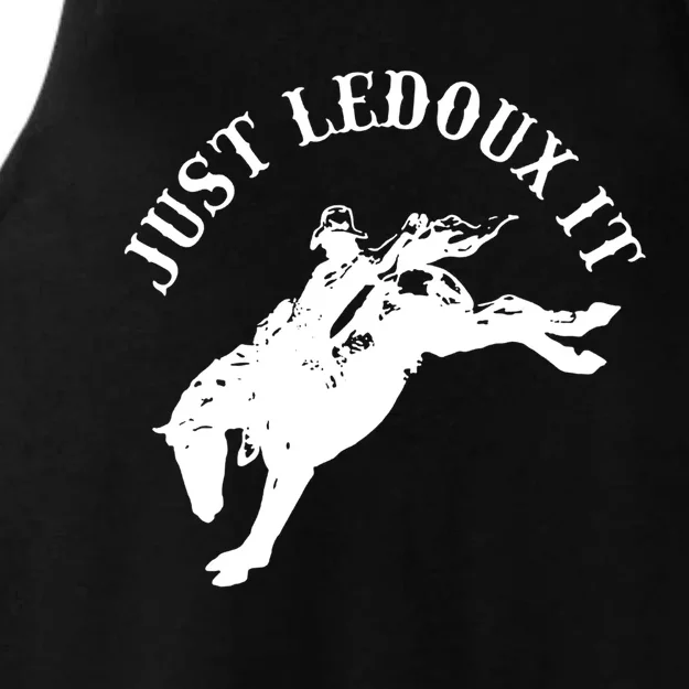 Cowboy Western Rodeo Gift Just Ledoux It Cowboy Whiskey Wine Lover Ladies Tri-Blend Wicking Tank