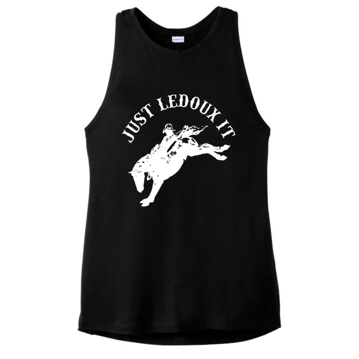 Cowboy Western Rodeo Gift Just Ledoux It Cowboy Whiskey Wine Lover Ladies Tri-Blend Wicking Tank