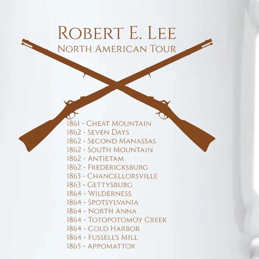 Civil War Robert E Lee North American Tour Black Color Changing Mug