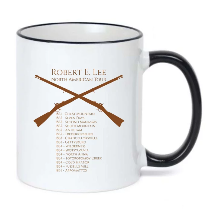 Civil War Robert E Lee North American Tour Black Color Changing Mug