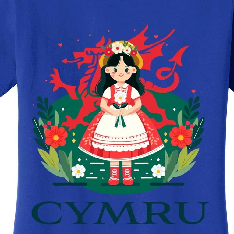 Cymru Wales Red Welsh Dragon Gift Women's T-Shirt